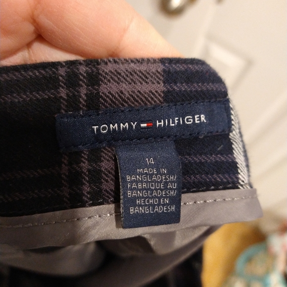 Size 14 blue gray School girl teacher mini Tommy Hilfiger skirt - Picture 5 of 10